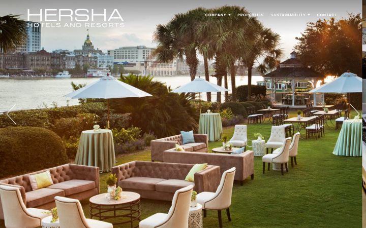 Screenshot of hersha.com