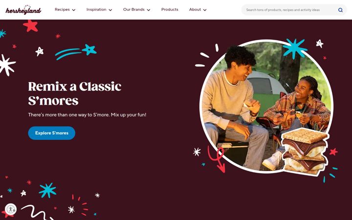 Screenshot von hersheys.com