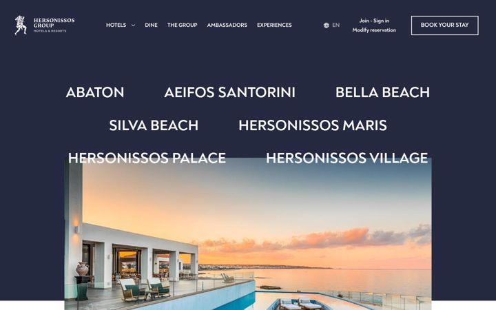 Screenshot of hersotels.gr