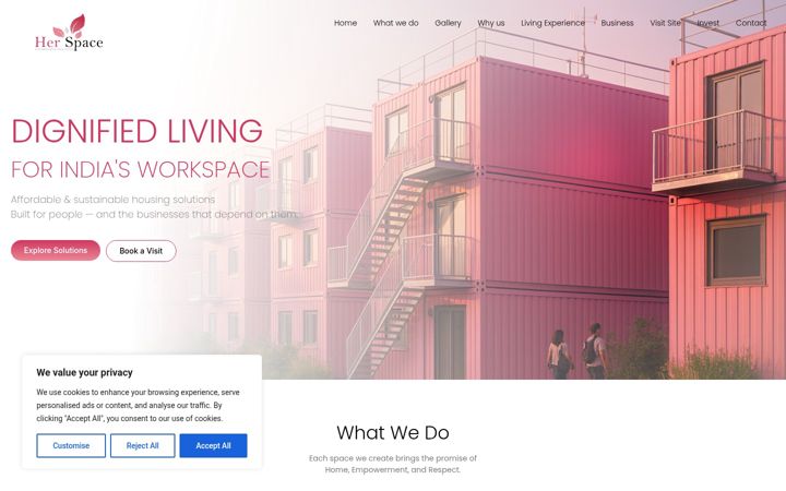 Screenshot of herspace.co