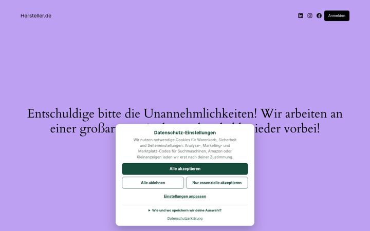 Screenshot of hersteller.de