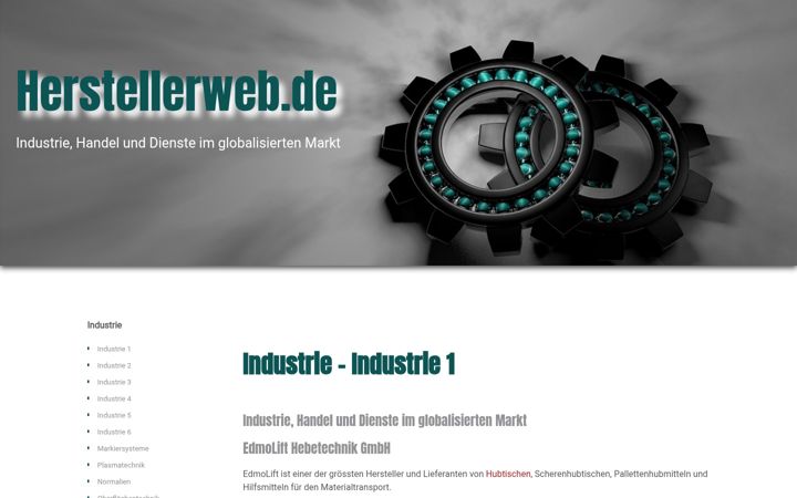 Screenshot of herstellerweb.de