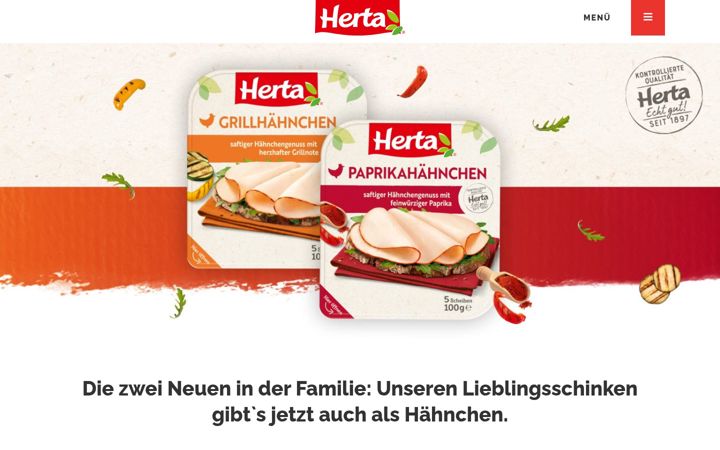 Screenshot of herta.de