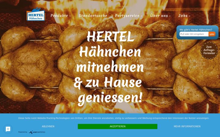 Screenshot of hertel-haehnchen.de
