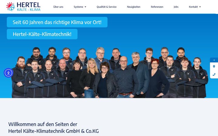 Screenshot of hertel-kaelte.de