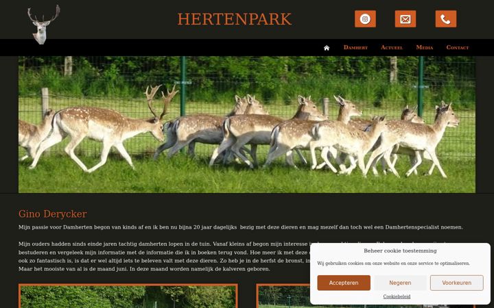 Screenshot of hertenpark.be