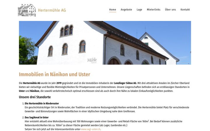 Screenshot of hertermuehle.ch
