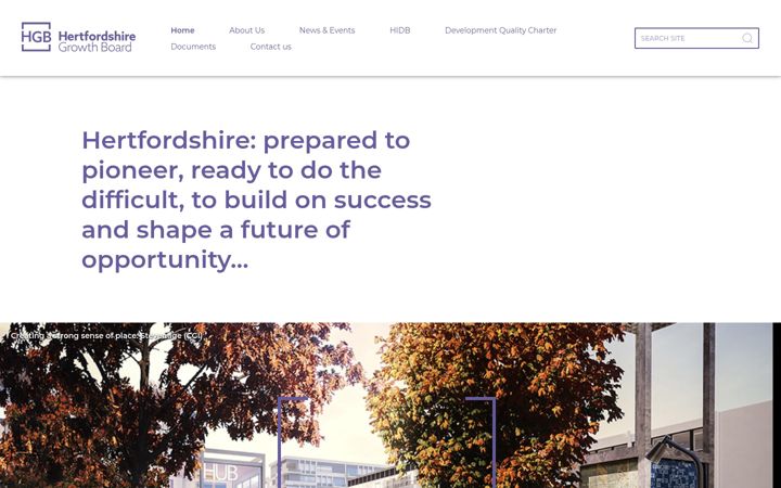 Screenshot of hertfordshiregrowthboard.com