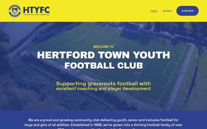 Screenshot of hertfordtownyouth.co.uk