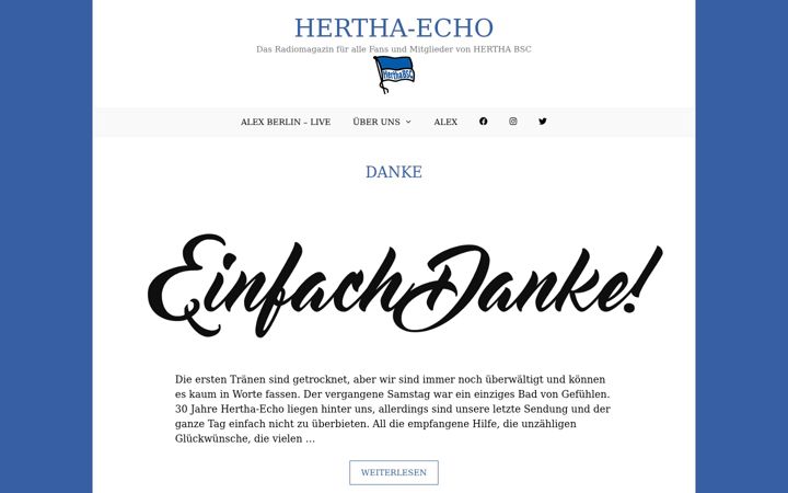 Screenshot of hertha-echo.de