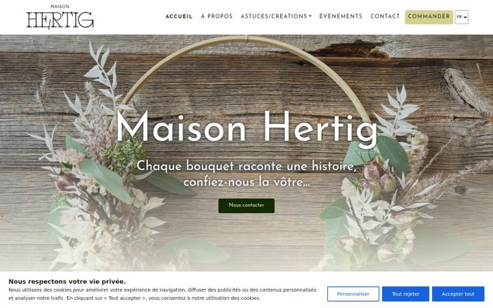 Screenshot of hertigfleurs.ch