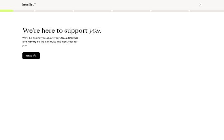 Screenshot of hertilityassessment.com