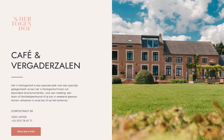 Screenshot of hertogenhof.be