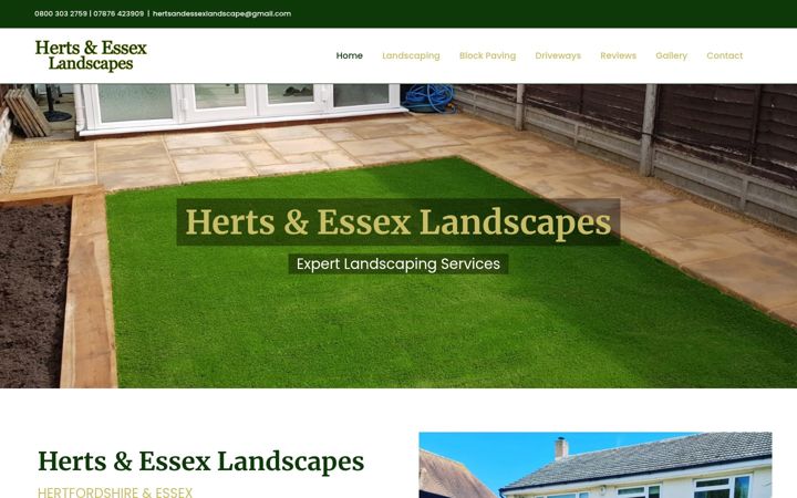Screenshot of hertsandessexlandscapes.co.uk