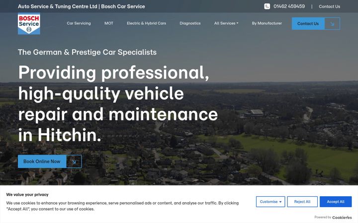 Screenshot of hertscarspecialists.co.uk