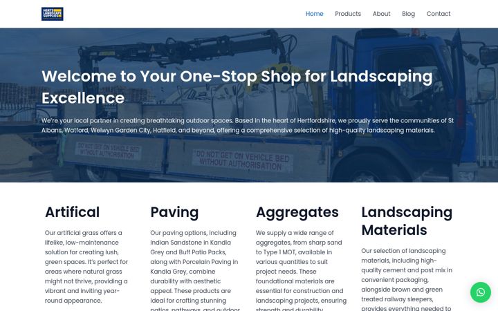 Screenshot of hertslandscapesupplies.co.uk