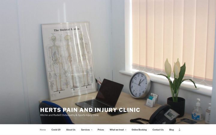 Screenshot of hertspainandinjury.co.uk