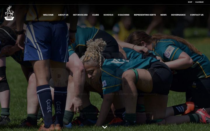 Screenshot of hertsrugby.co.uk
