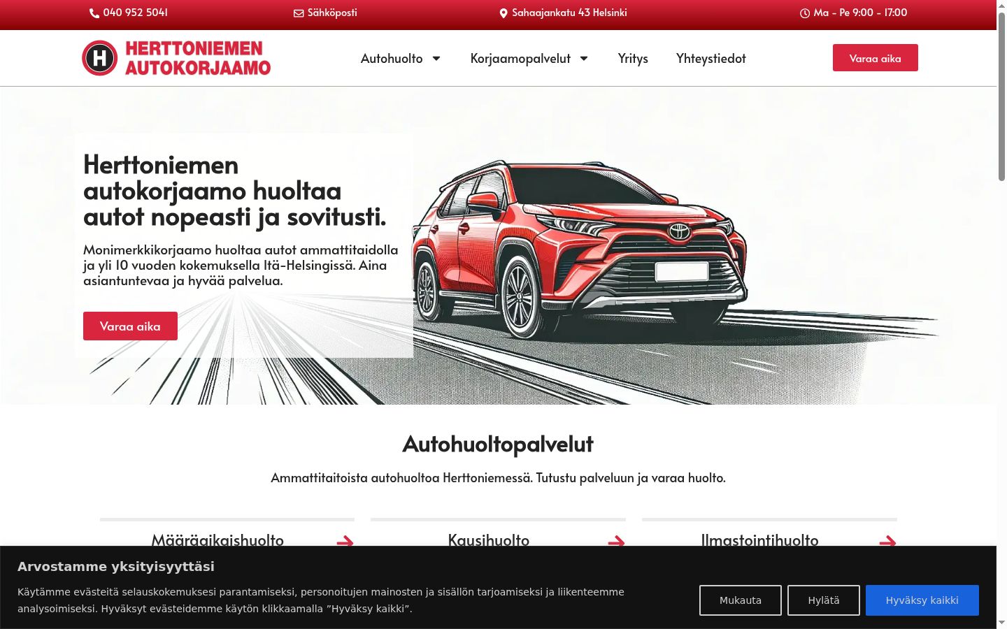 Snímek obrazovky baneru souhlasu zobrazeného před jakoukoli interakcí