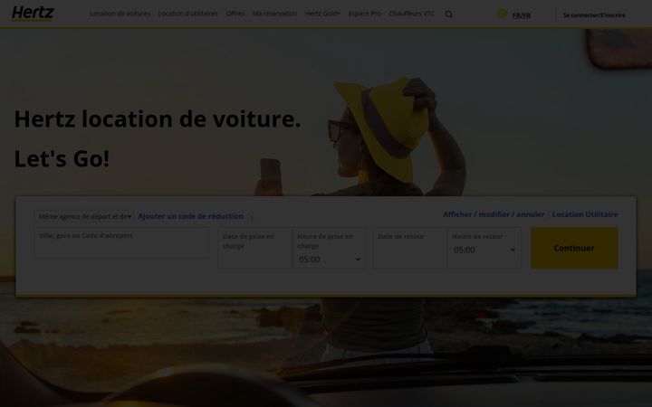 Screenshot of hertz.fr