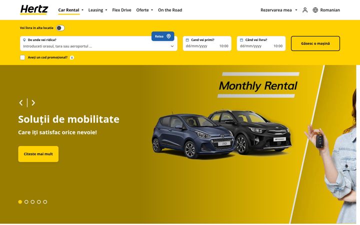 Screenshot of hertz.ro