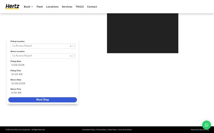 Screenshot of hertzguatemala.com