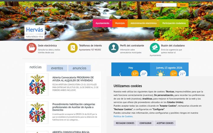Screenshot of hervas.es