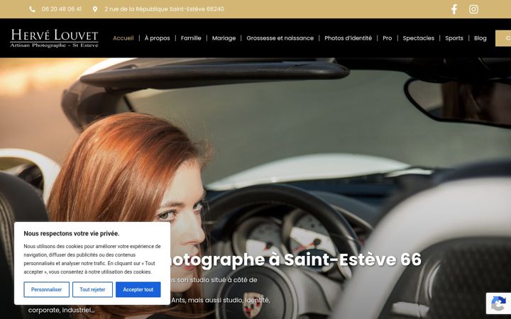 Screenshot of hervelouvetphotographe.fr