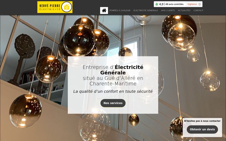 Screenshot of hervepierreelectricite.fr