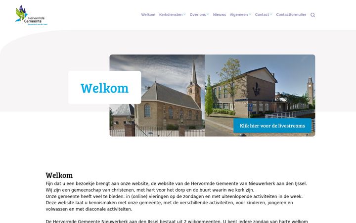 Screenshot of hervormdnieuwerkerk.nl