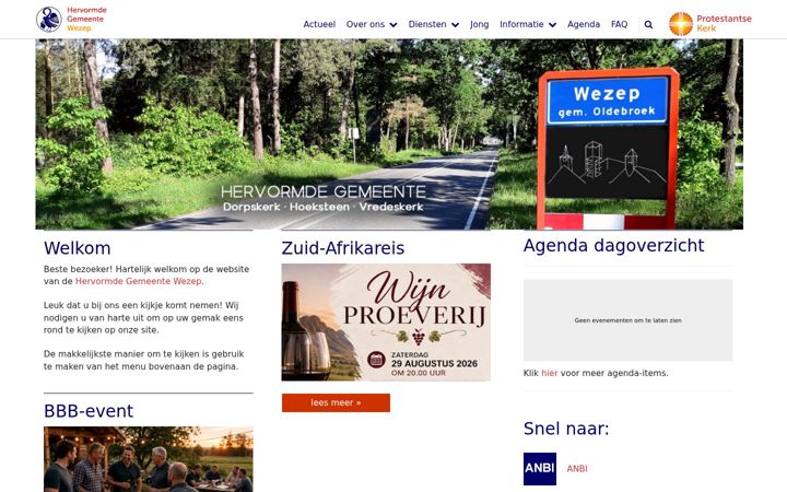 Screenshot of hervormdwezep.nl