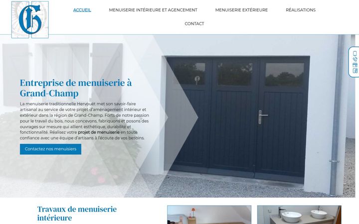 Screenshot of hervouet-menuiserie.fr