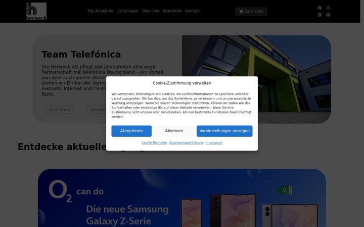 Screenshot of herweck-eshop.de