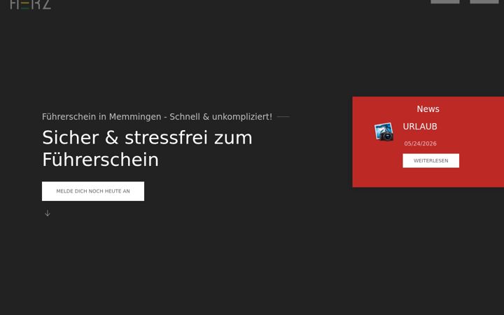 Screenshot of herz-fahrschule.de