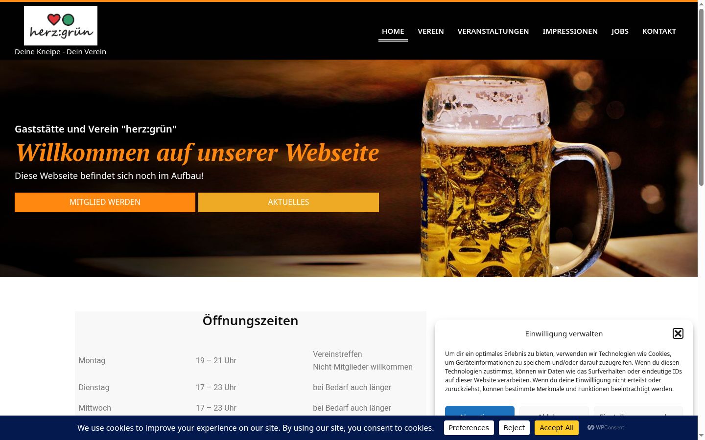 Screenshot tal-banner tal-kunsens muri qabel kwalunkwe interazzjoni