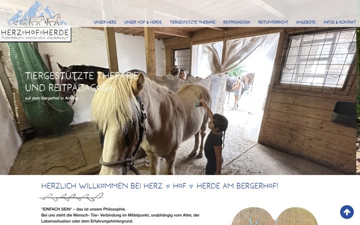 Kuvakaappaus sivustosta herz-hof-herde.de