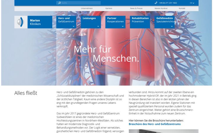 Screenshot of herz-und-gefaess.de