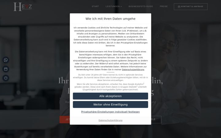 Screenshot of herzbelichtet.com