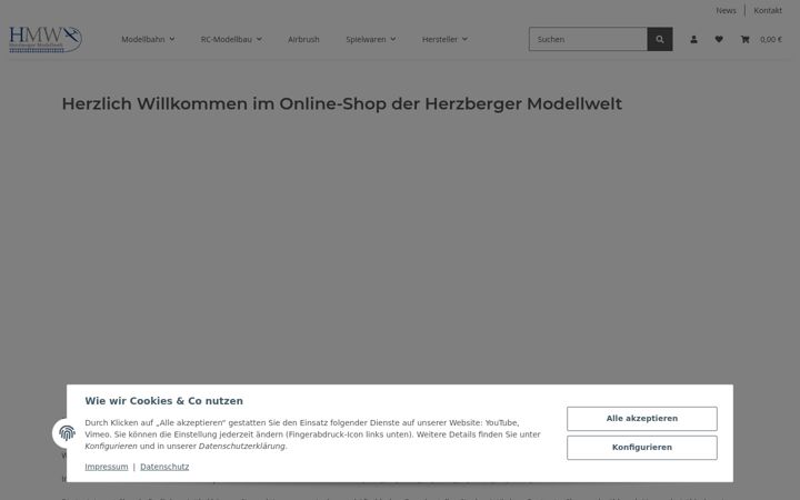 Screenshot of herzberger-modellwelt.de