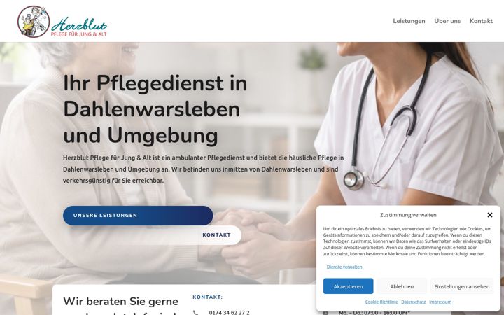 Screenshot of herzblut-dw.de