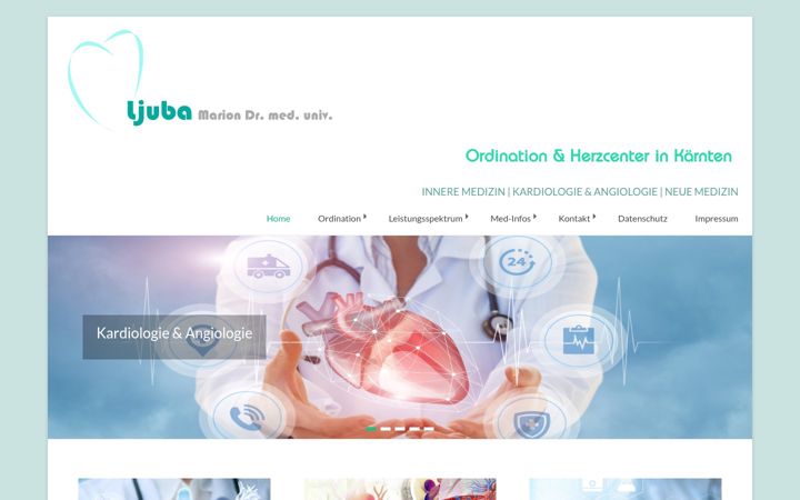 Screenshot of herzcenter.at