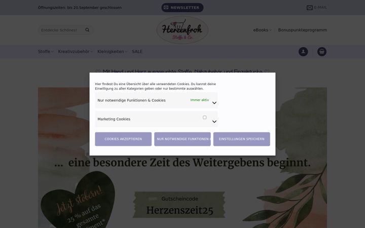 Screenshot of herzenfroh.at