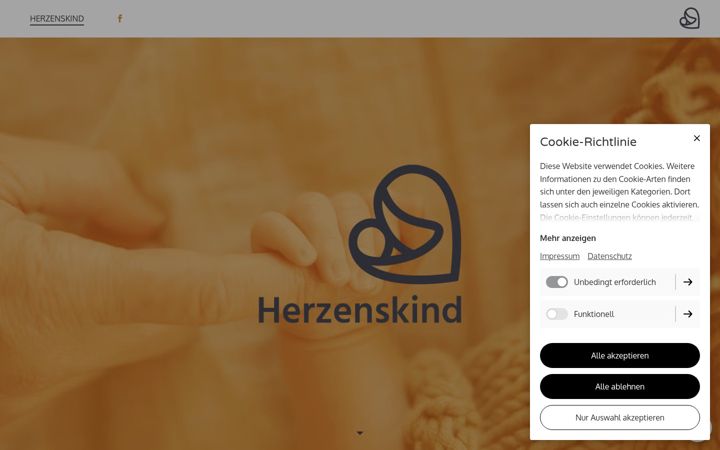 Screenshot of herzens-kind.net