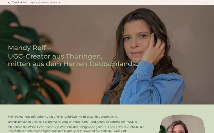 Screenshot of herzenscontent.de