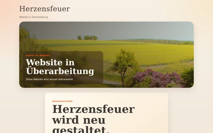 Screenshot of herzensfeuer.net