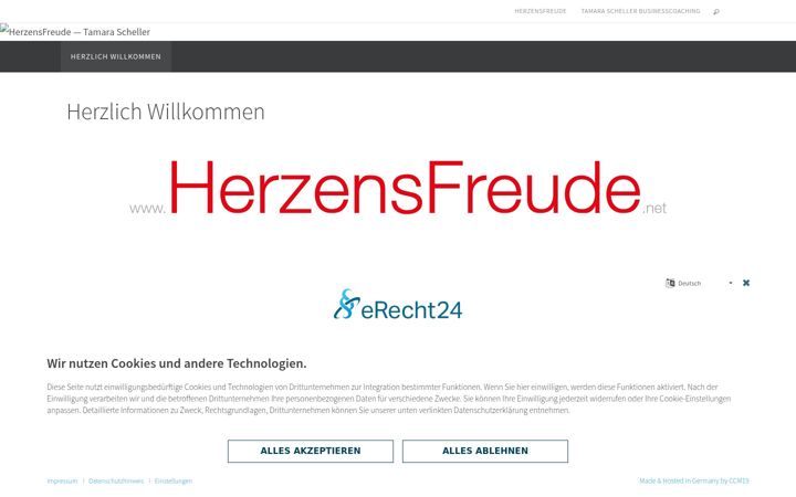 Screenshot of herzensfreude.net