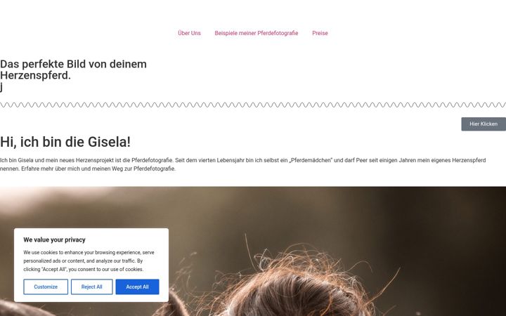 Screenshot of herzenspferd-fotografie.de