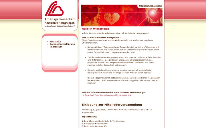Screenshot of herzgruppe-rastatt.de