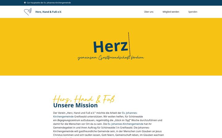 Screenshot of herzhandfuss.de
