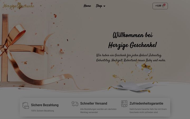 Screenshot of herzige-geschenke.at